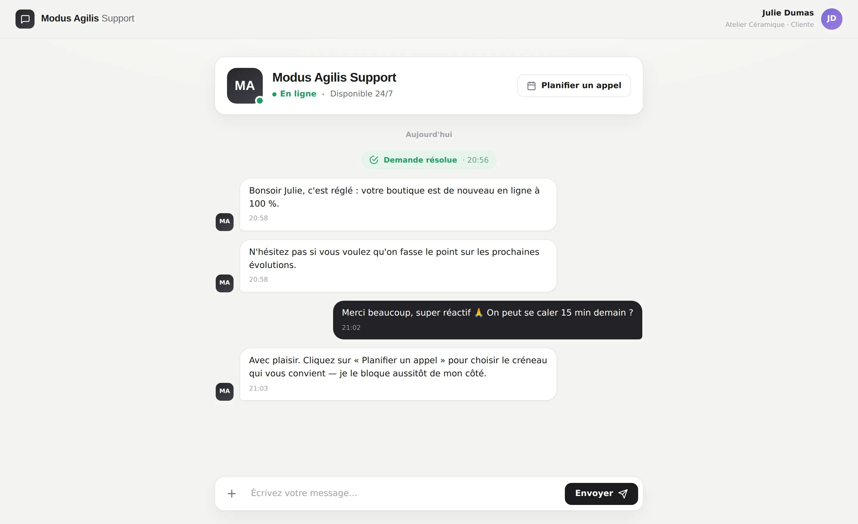 Modus Agilis Support